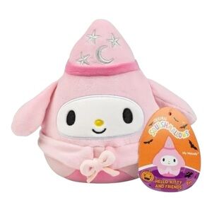 Squsihmallow My Melody Halloween 5” Plush Sanrio Pink Wizard Hello Kitty